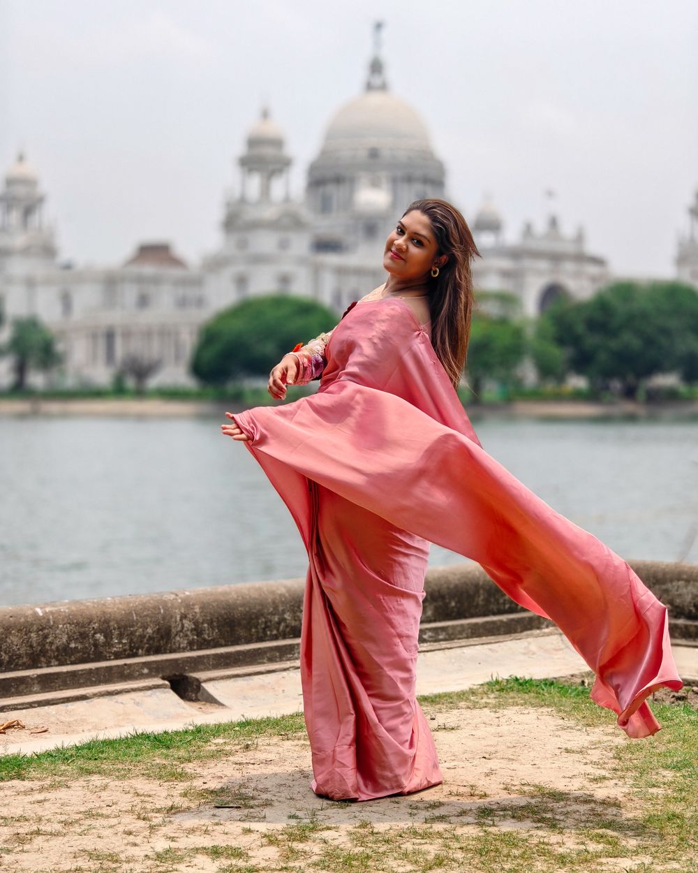 Illustrative saree styling for the fancy party wear collection